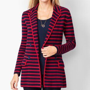 NWT! Talbots Women's Stripe Knit Blazer Size S Retail $159